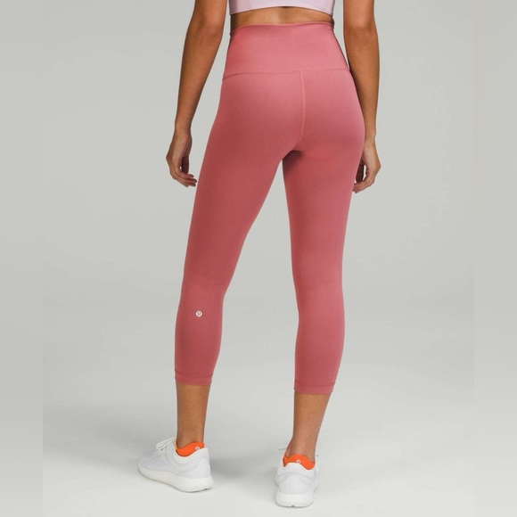 Lululemon Wunder Train High-Rise Crop 23"Brier Rose Size 4 EUC - Picture 1 of 10